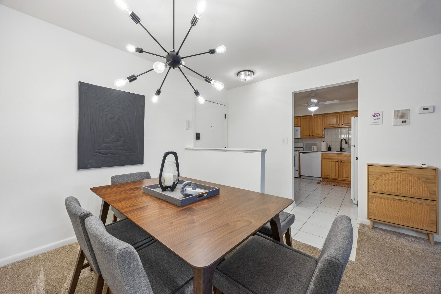 Dining area beside the fully equipped kitchen